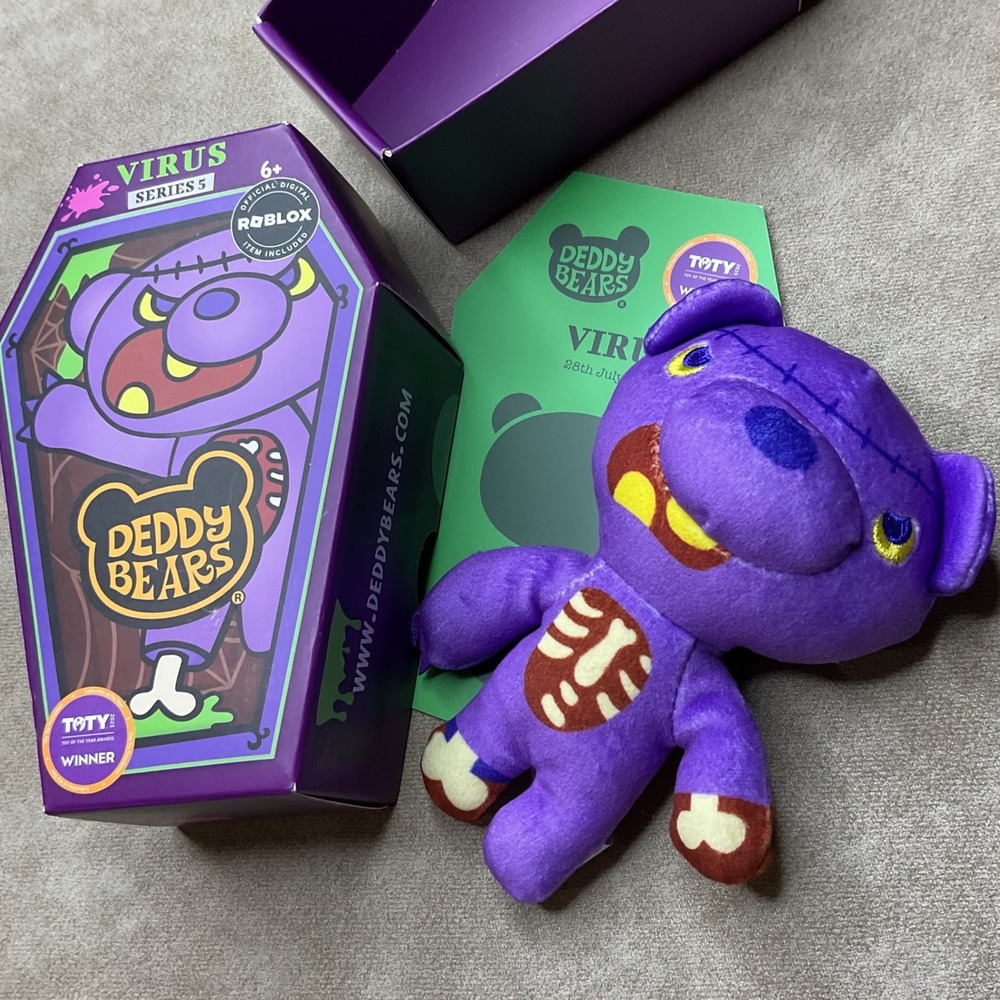 Deddy Bears Virus Series 5 Robux Plush‎ Zombie Frankenstein Coffin Box 6 Inch